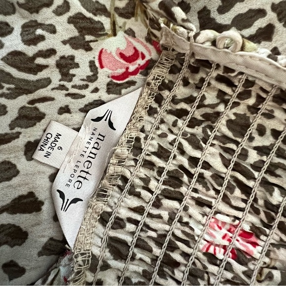 Nanette Lepore Brown and Pink High Low Dress - Picture 15 of 16